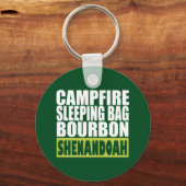 Campfire Sleeping Bag Bourbon Shenandoah Sleutelhanger (Voorkant)