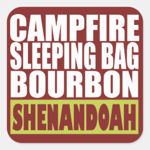 Campfire Sleeping Bag Bourbon Shenandoah Vierkante Sticker