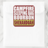 Campfire Sleeping Bag Bourbon Shenandoah Vierkante Sticker (Tas)