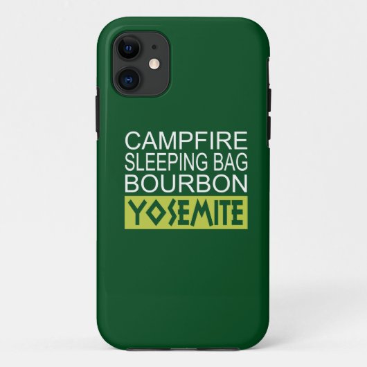 Campfire Sleeping Bag Bourbon Yosemite Case-Mate iPhone Case (Achterkant)