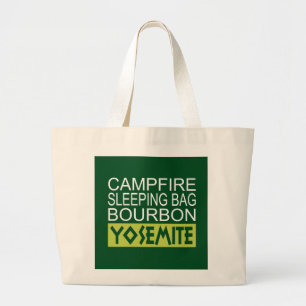 Campfire Sleeping Bag Bourbon Yosemite Grote Tote Bag