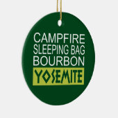 Campfire Sleeping Bag Bourbon Yosemite Keramisch Ornament (Rechts)