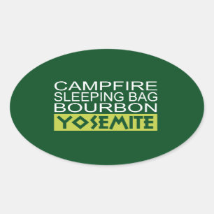 Campfire Sleeping Bag Bourbon Yosemite Ovale Sticker