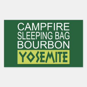 Campfire Sleeping Bag Bourbon Yosemite Rechthoekige Sticker