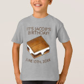 Campfire S'mores Marshmallow Smores Birthday Party T-shirt (Voorkant)