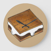 Campfire Smores Summer Camp Camping S'mores Grote Klok (Voorkant)