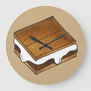 Campfire Smores Summer Camp Camping S'mores Grote Klok