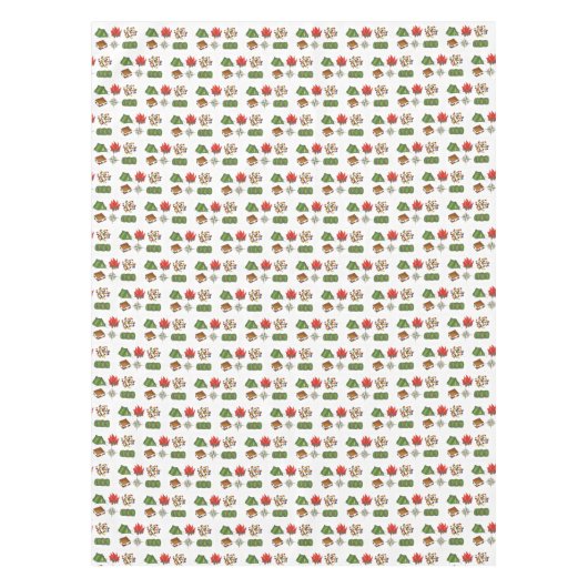 Campfire Tent Compass Slaap Bag Summer Camp Tafelkleed (Voorkant)