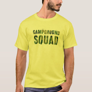 CAMPGROUND SQUAD Camo Summer Counselor T-shirt