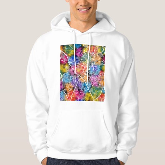 Campinas Brazil City Map Hoodie (Voorkant)