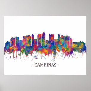Campinas Brazilië Skyline Poster