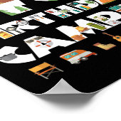 Camping 40e Verjaardag Camper Party Tent Camping H Poster (Hoek)