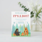 Camping Adventure Attend Baby shower Invitation (Debout devant)