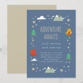Camping Adventure Awaits Boy Baby shower Kaart (Voorkant / Achterkant)