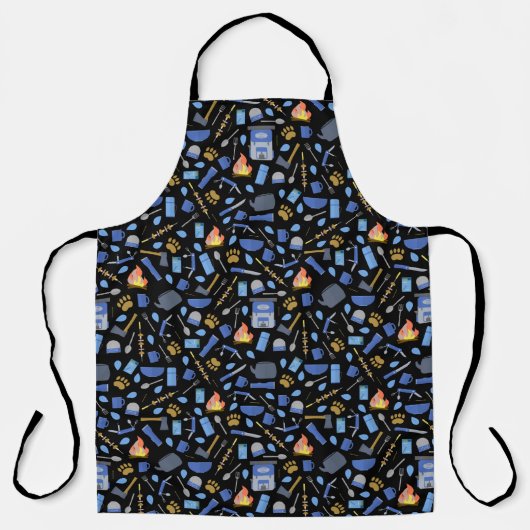 Camping Adventure Campfire Fun Bear Tracks Schort (Voorkant)