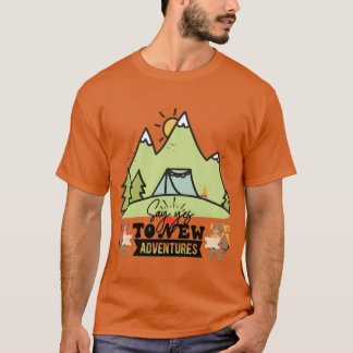 Camping Adventure Eplore the Great Outrs funny T-shirt