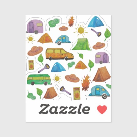 Camping adventure sticker (Vel)