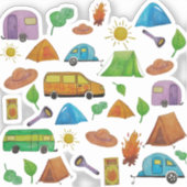 Camping adventure sticker (Voorkant)