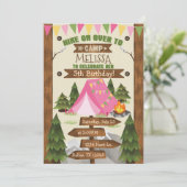 Camping Anniversaire Fête Invitation Invitation Fi (Debout devant)