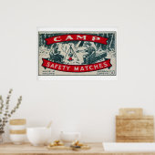 Camping autour d'un feu - Impression de boîte d'al (Cuisine)