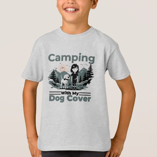 Camping avec le T-shirt de My Dog Kid (Devant)