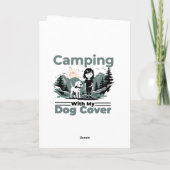 Camping avec ma carte de voeux blanche pour chien (Dos)