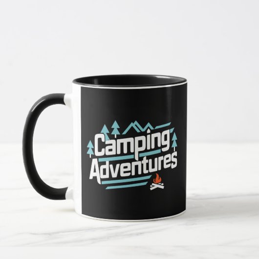 Camping Aventures, tasses noires (Gauche)