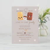 Camping Avontuur | Rustiek Baby shower Kaart (Staand voorkant)