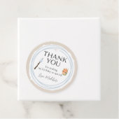 Camping Baby shower Circle Dank u Label (In situ)