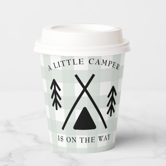 Camping baby shower papieren bekers (Voorkant)