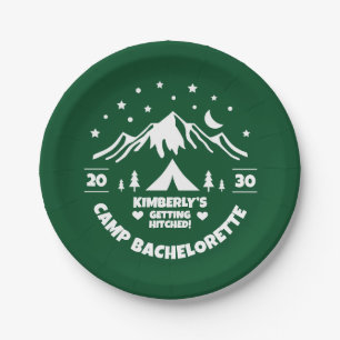 Camping Bachelorette Groen Papieren Bordje