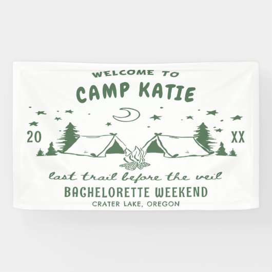 Camping Bachelorette Party Banner (Horizontaal)