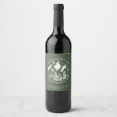 Camping Bachelorette Party Eenvoudig Modern Sparkl Wijn Etiket (Voorkant)