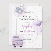 Camping Bachelorette Party Invitation Card (Devant)