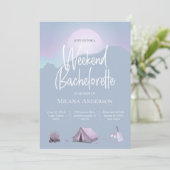 Camping Bachelorette Party Week-end Invitation (Debout devant)