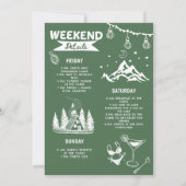 Camping Bachelorette Weekenduitnodiging Kaart (Achterkant)