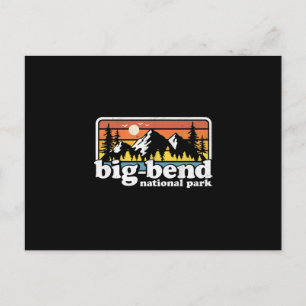 Camping Big Bend National Park Retro Hiking Briefkaart