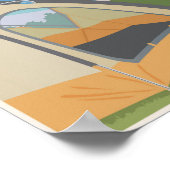 Camping bij het meer poster (Hoek)