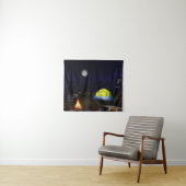 Camping bij Night Collage, Tent, Dieren Sterren Wandkleed (In Situ (horizontaal))