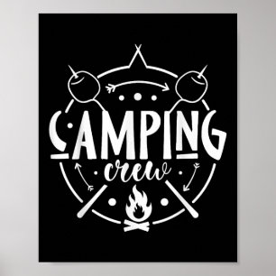 Camping bijpassend ontwerp voor familie camper gro poster