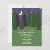Camping Birthday Invitation - Camp Fire Kaart (Achterkant)