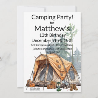 Camping Birthday Kaart