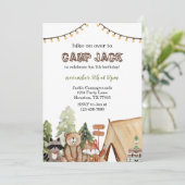 Camping Birthday Kaart (Staand voorkant)