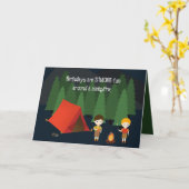 Camping Birthday Party Kaart (Gele Bloem)