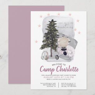 Camping Birthday Party Kaart