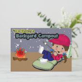 Camping Birthday Party-kaarten Kaart (Staand voorkant)