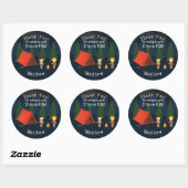 Camping Birthday Party Ronde Sticker (Vel)