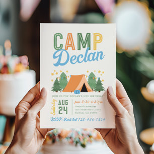 Camping Birthday Uitnodiging