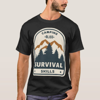 Camping Bliss Survivalvaardigheden cadeau T-shirt