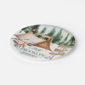 Camping Bonfire S'mores Verjaardag Outdoor Papieren Bordje (Gekanteld)